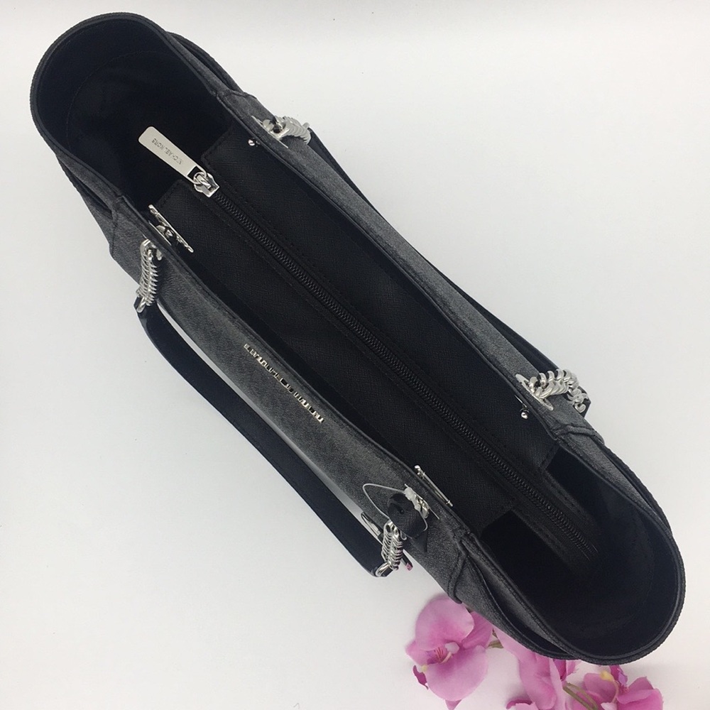 MICHAEL KORS LG CHAIN SHLDR TOTE BLACK - Picture 6 of 8